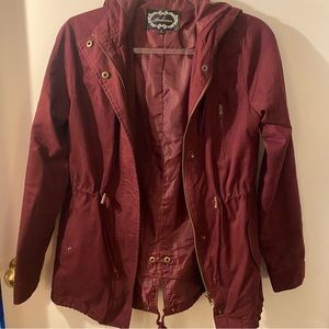 Ambiance Maroon Cargo Jacket